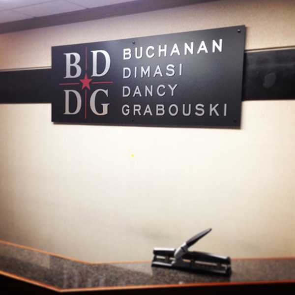 BDDG lobby sign