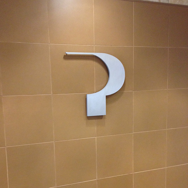 Simple Modern lobby sign