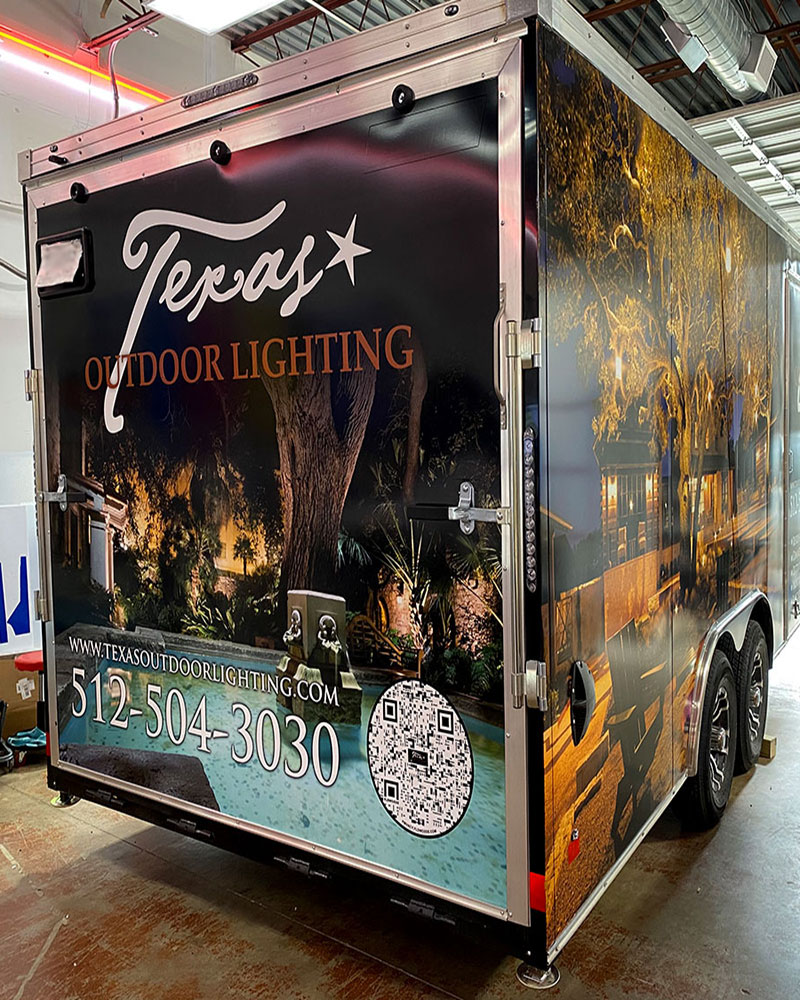 Texas Outdoor Lighting Trailer Wrap